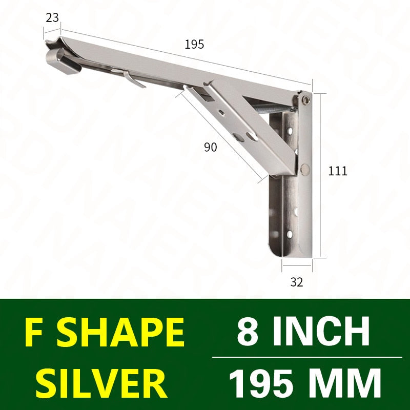 Space-Saving Wall Mount Folding Shelf Bracket