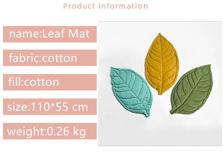 Befez | Infant Playmat - Cute Leaf Design, Plush & Cozy