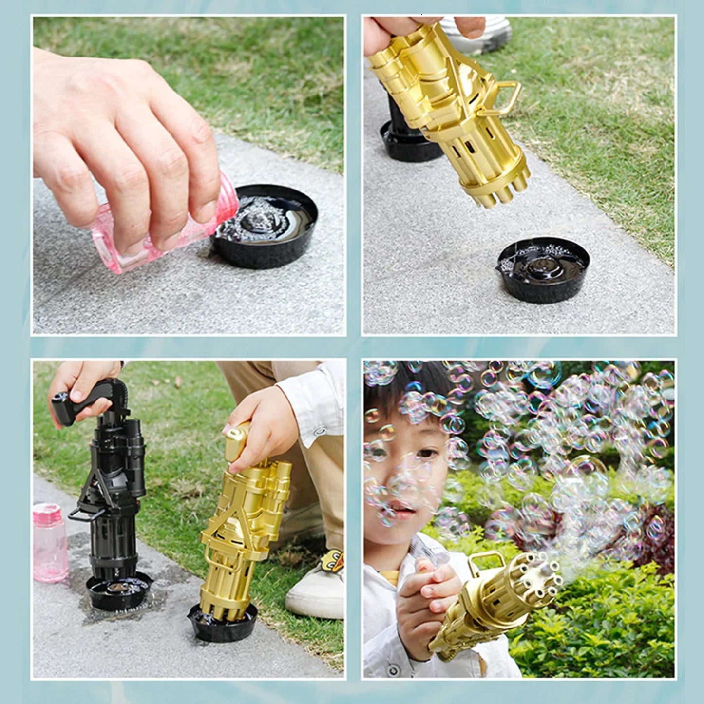 Automatic Bubble Blaster Gun for Kids