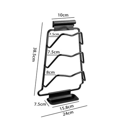 Sturdy Wall Mount Pot Lid Organizer Rack