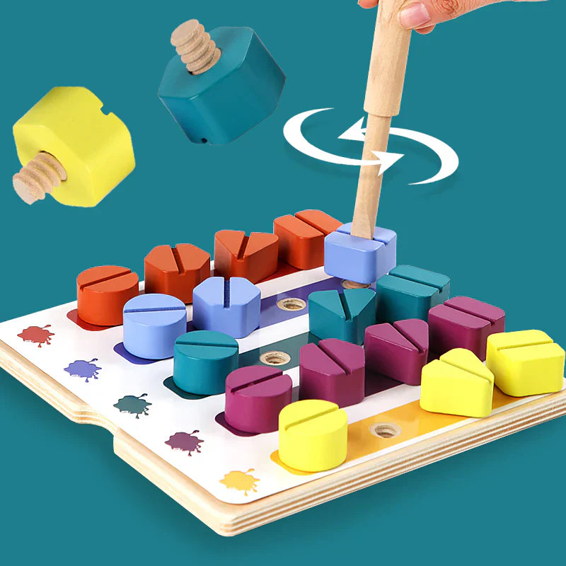 Colorful Kids Screw Board Toy