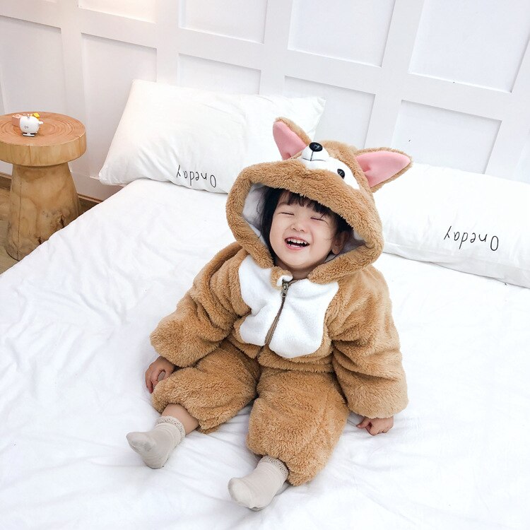 Adorable Plush Animal Onesie Costume for Babies