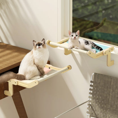 Cozy Pet Wooden Window Perch Bed