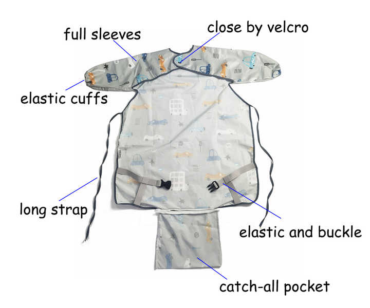Befez | Kids Waterproof Long Sleeve Bib