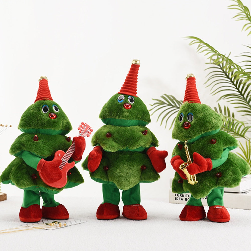 Small Musical Christmas Tree Figurine Decorations