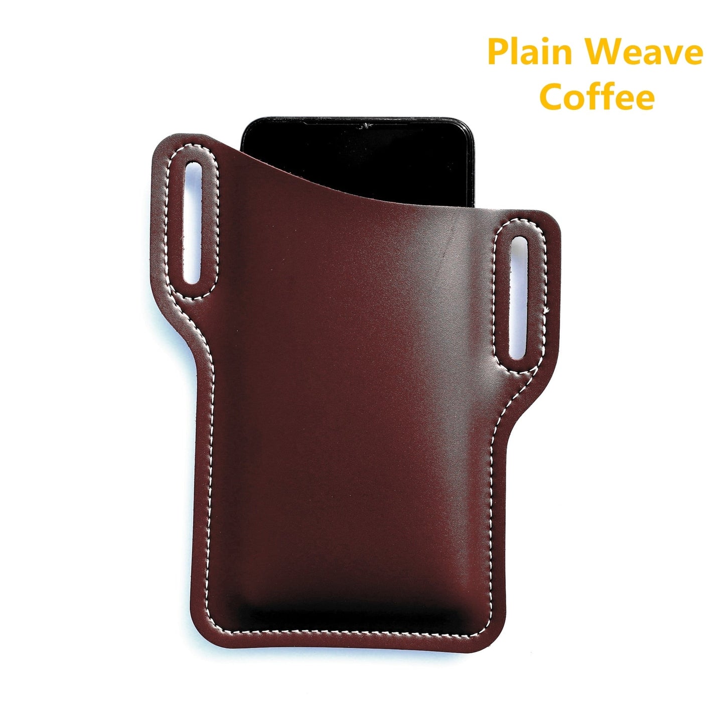Vintage Brown Leather Phone Belt