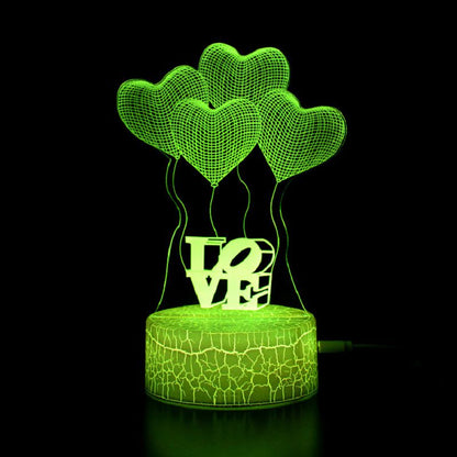 Colorful 3D Bedroom Table Lamp