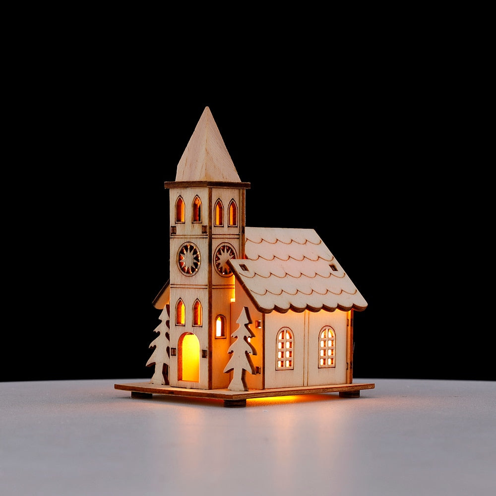 Rustic Wood Hanging Home Glow Lamp