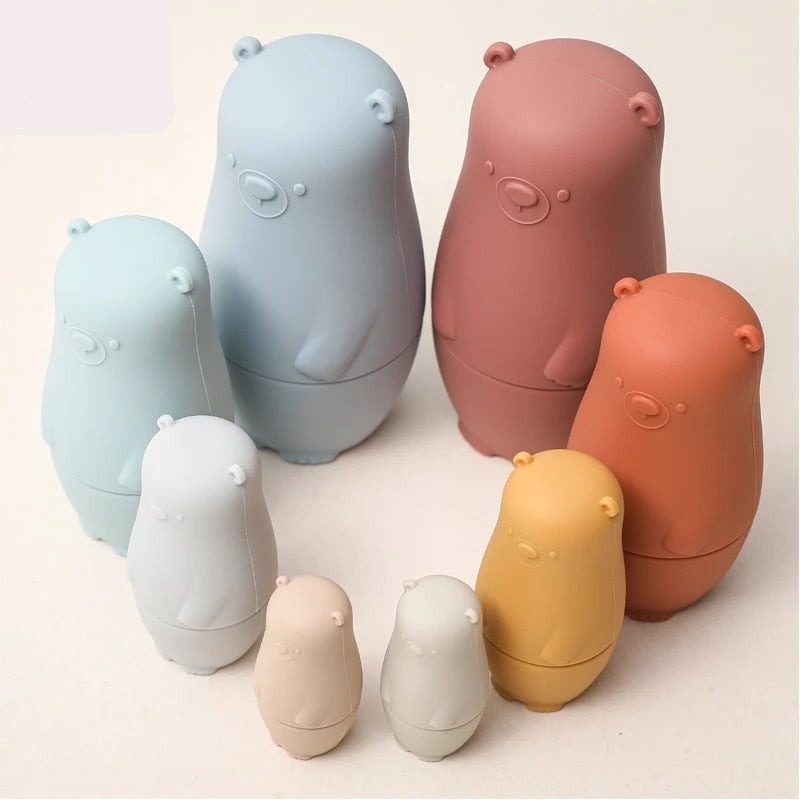 Colorful Silicone Stacking Russian Dolls