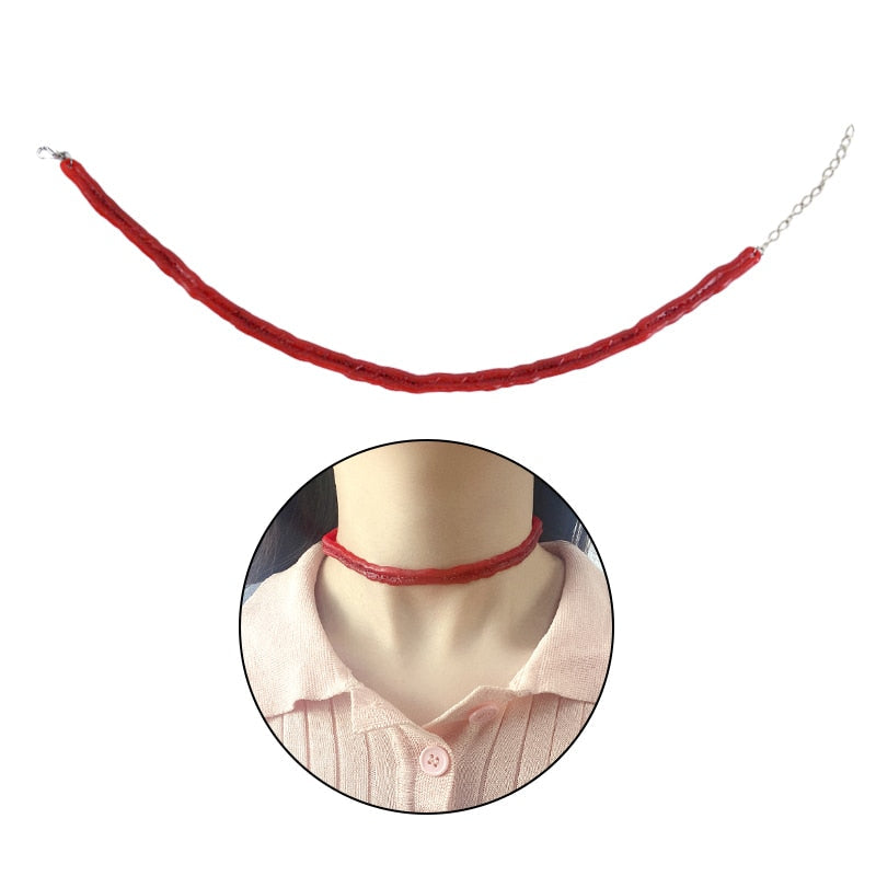 Spooky Blood Drop Gothic Pendant Necklace