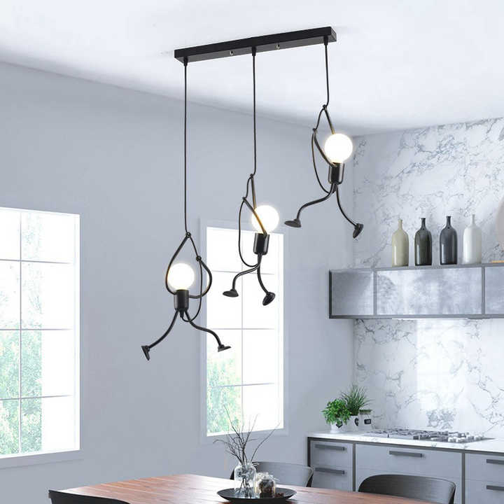 Vintage Metal Superhero Pendant Lamp