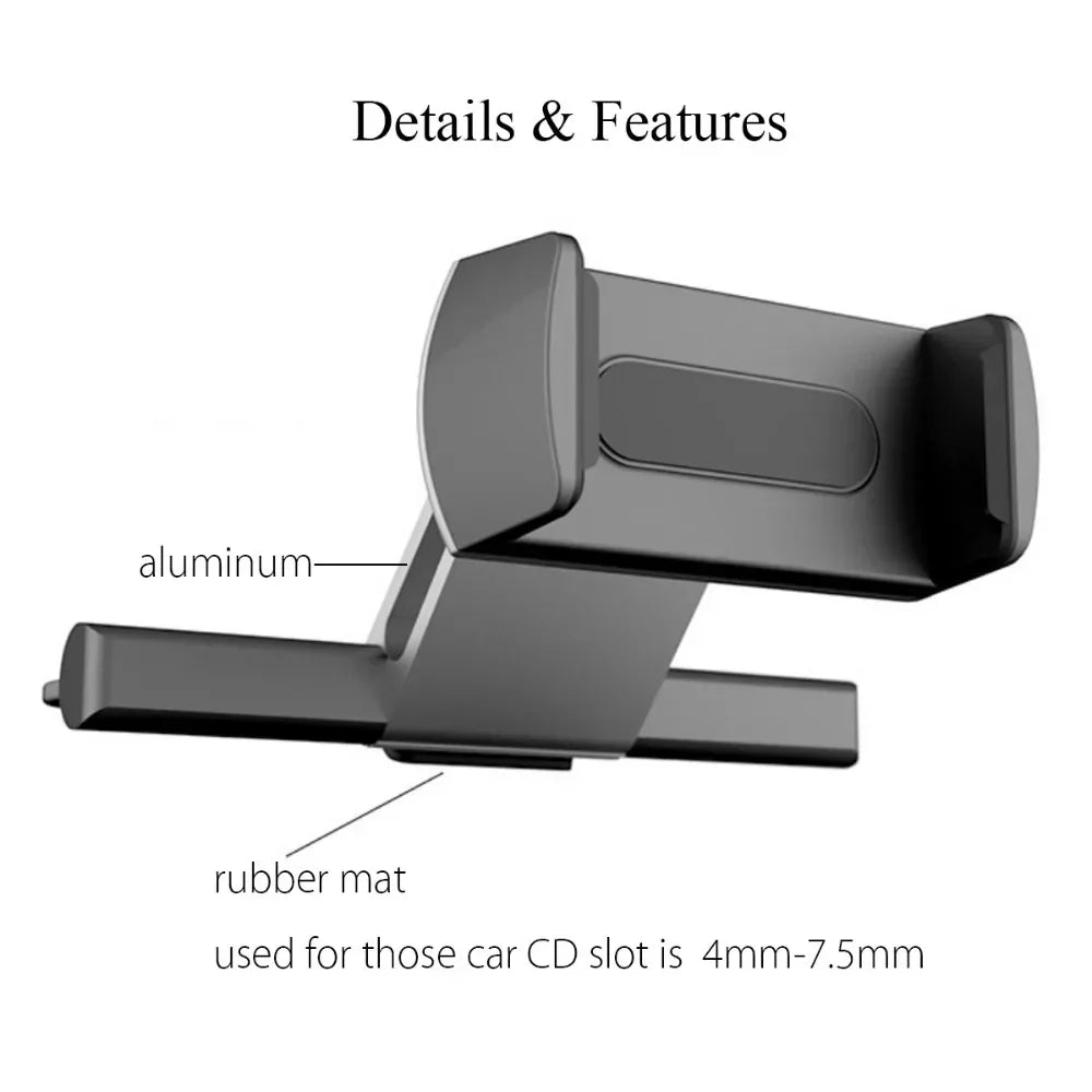 Adjustable Car Phone Mount CD Slot Holder