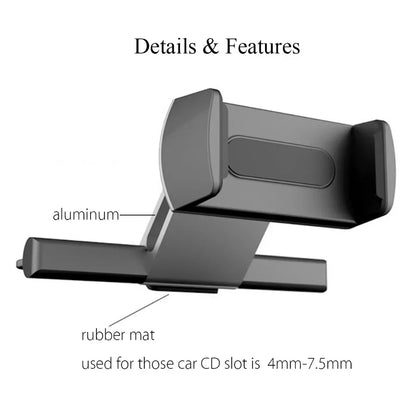 Adjustable Car Phone Mount CD Slot Holder