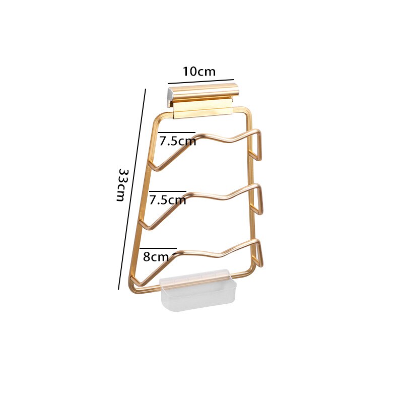 Sturdy Wall Mount Pot Lid Organizer Rack - Befez