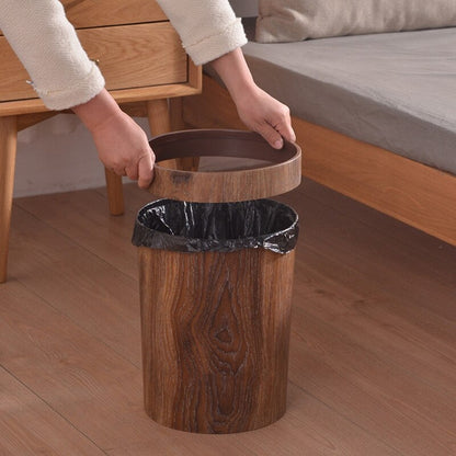 Classic Wooden Look Waste Basket