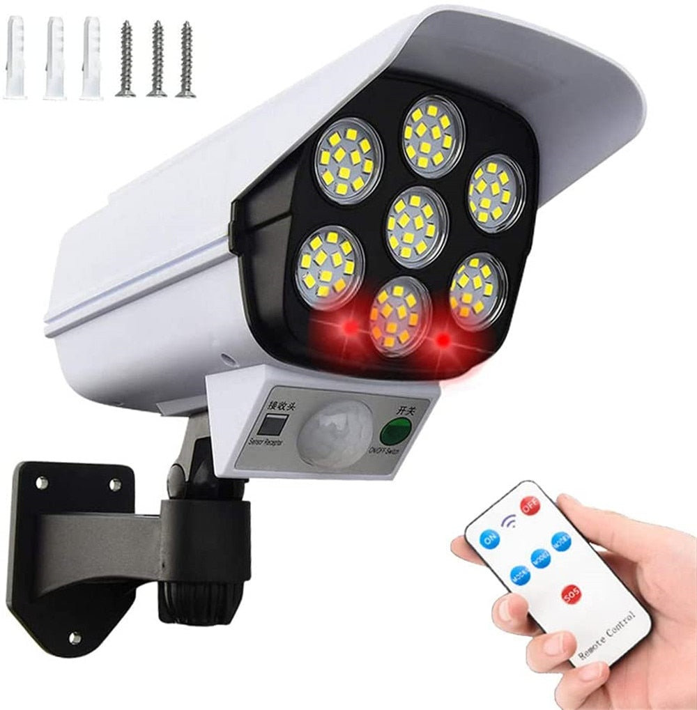 Outdoor Fake Security Camera with LED Light