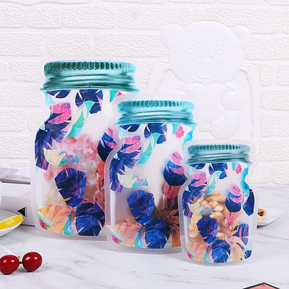 Clear Reusable Plastic Jar Storage Pouches