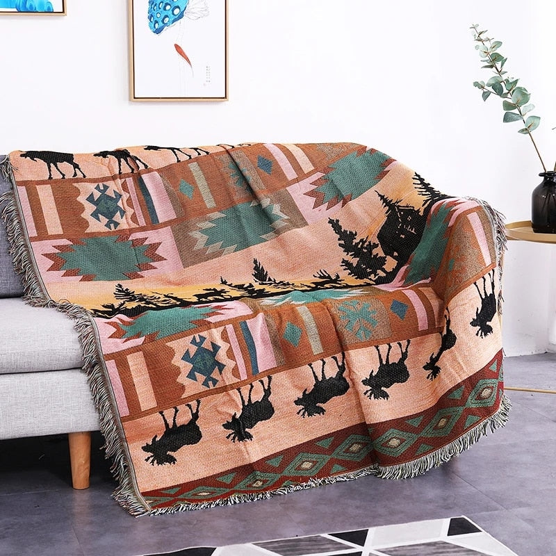 Cozy Autumn Pumpkin Throw Blanket