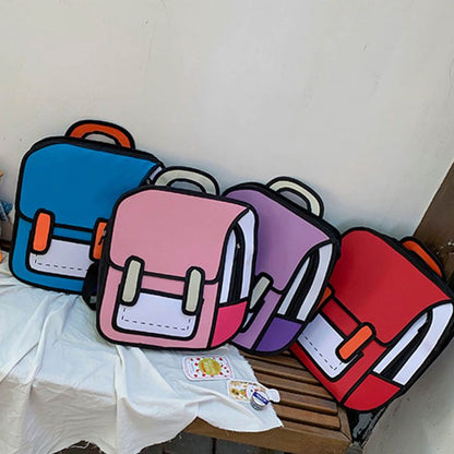Fun 2D Graphic Unisex School Backpack