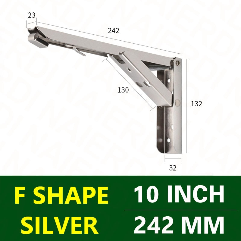 Space-Saving Wall Mount Folding Shelf Bracket