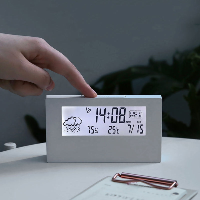 Clear Glass Digital Table Clock