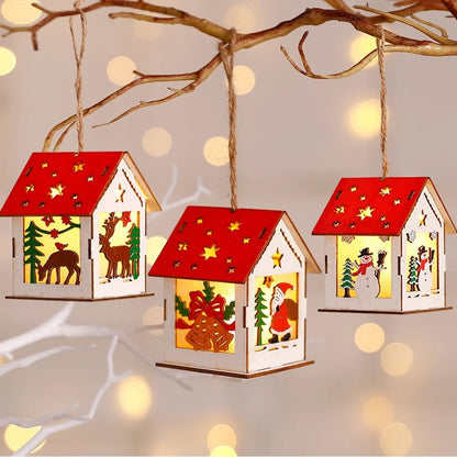 Rustic Wood Hanging Home Glow Lamp