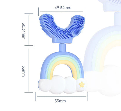 Soft Kids Toothbrush Colorful Rainbow Design
