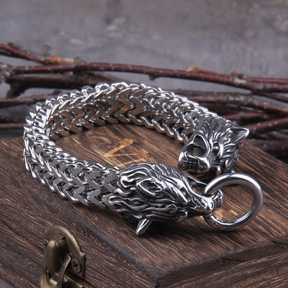 Unique Viking Style Wolf Bracelet for Men