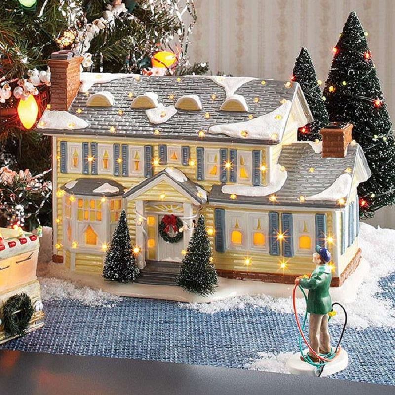 Small Christmas Village Table Decoration