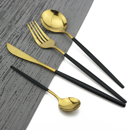 Premium Gold Plated Stainless Steel Silverware Set