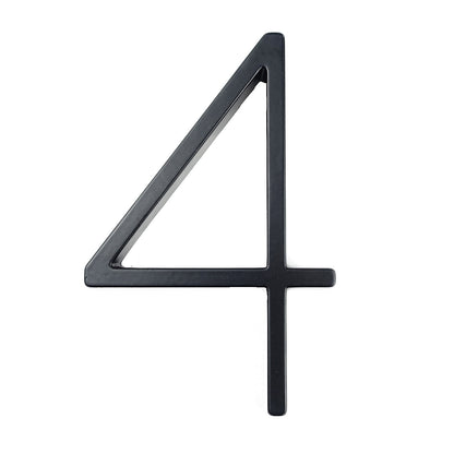 Big Silver Metal House Number Sign
