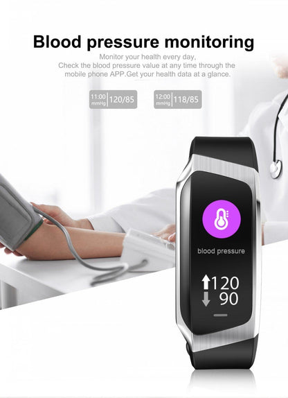 Befez | Slim Fitness Tracker Watch Waterproof Pulse Monitor Sport Band