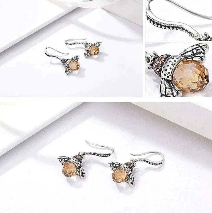 Beautiful Bee Drop Earrings
