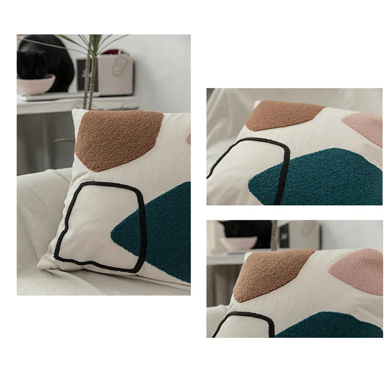 Colorful Floral Cat Cushion Cover