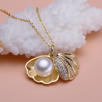 Ocean Inspired Shell Drop Necklace