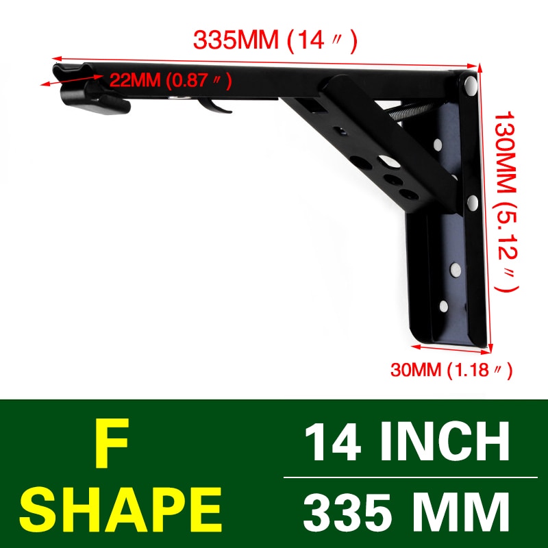 Space-Saving Wall Mount Folding Shelf Bracket