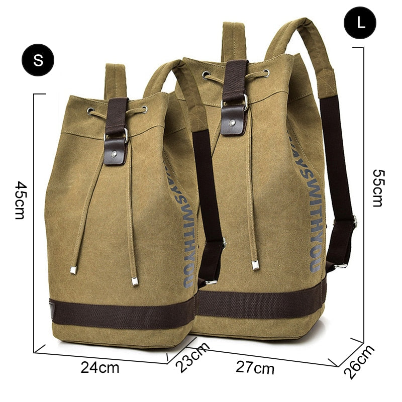 Versatile Travel Canvas Tote Backpack Bag