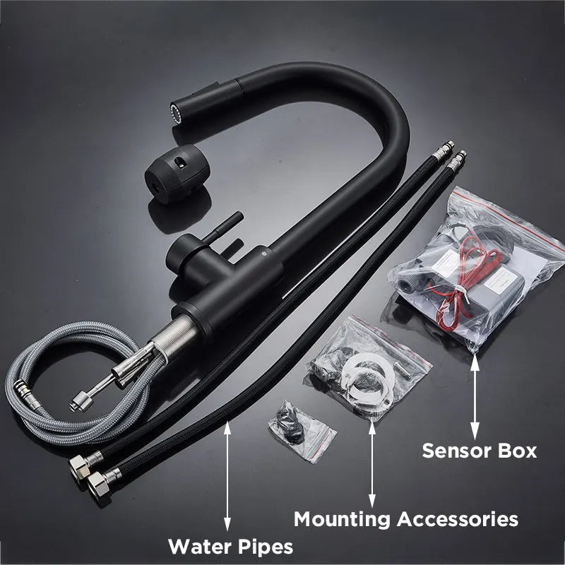 Modern Hands-Free Kitchen Faucet with Sensor Tap