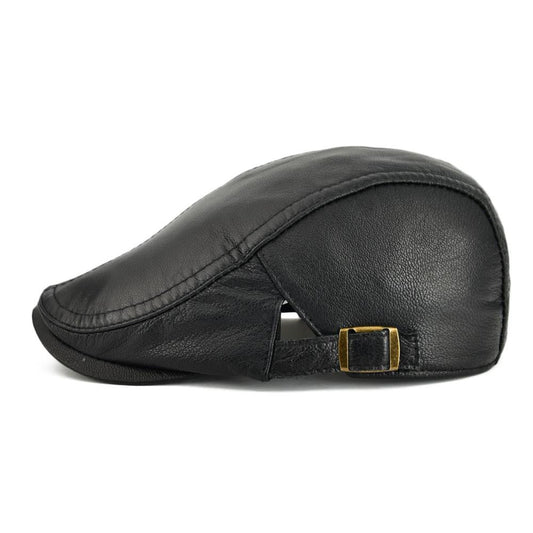 Classic Vintage Leather Newsboy Cap - Befez