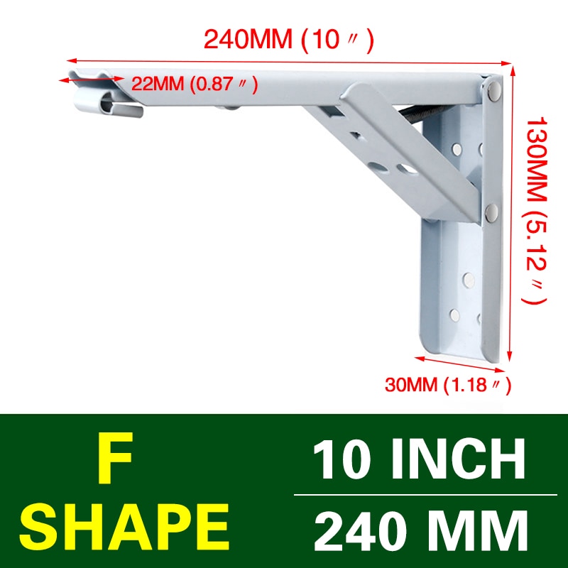 Space-Saving Wall Mount Folding Shelf Bracket