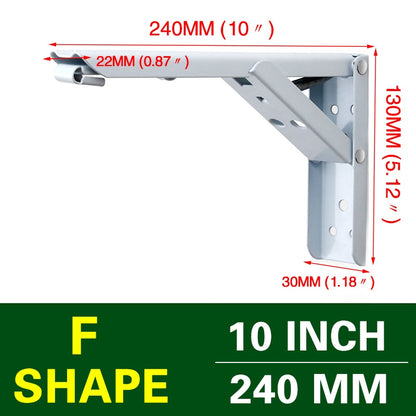Space-Saving Wall Mount Folding Shelf Bracket