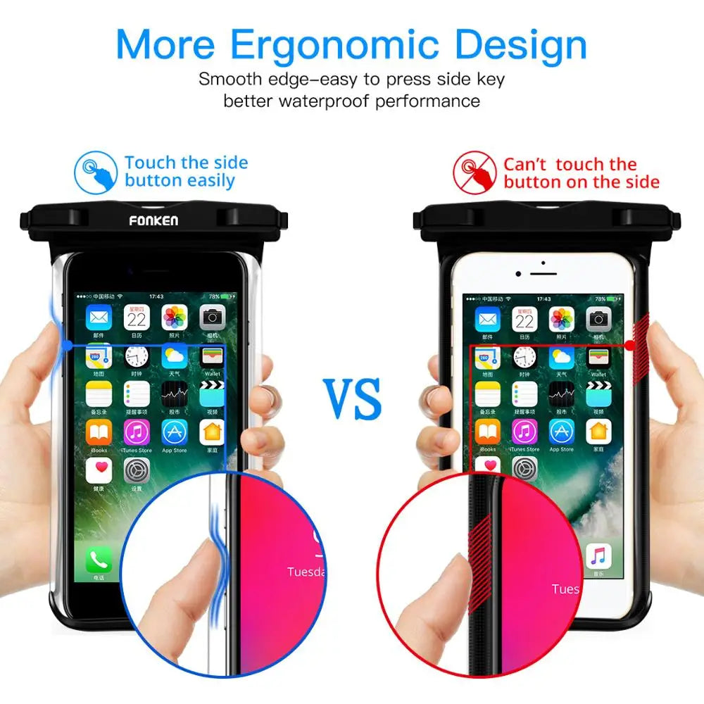 Waterproof Phone Pouch with Clear View Screen Protector