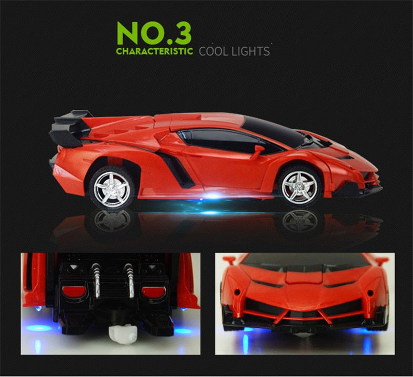 Turbo RC Transforming Robot Racing Car Toy