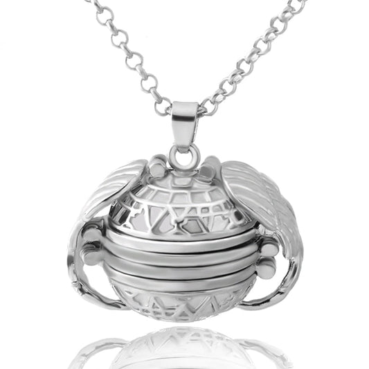 Vintage Wing Shaped Picture Necklace - Befez