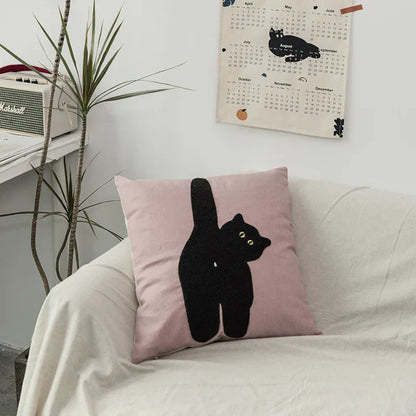 Colorful Floral Cat Cushion Cover