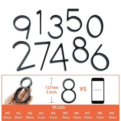 Big Silver Metal House Number Sign