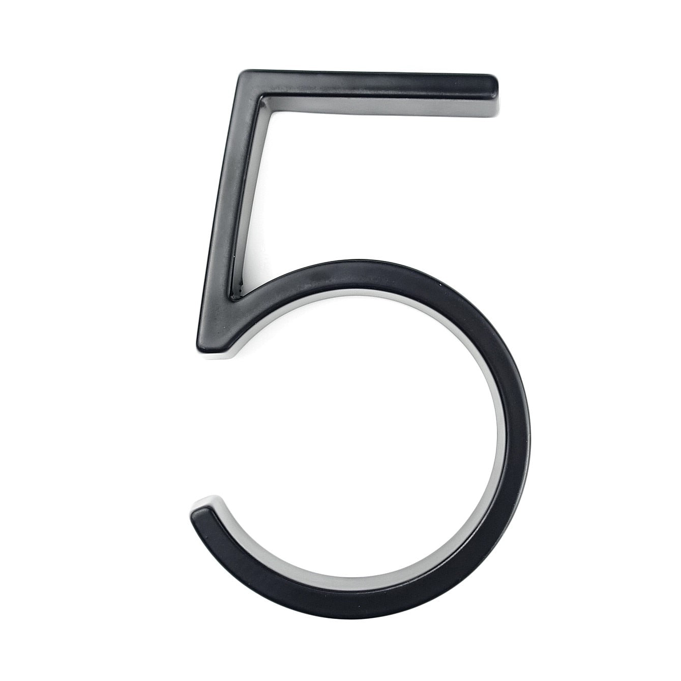 Big Silver Metal House Number Sign