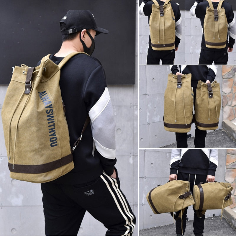 Versatile Travel Canvas Tote Backpack Bag