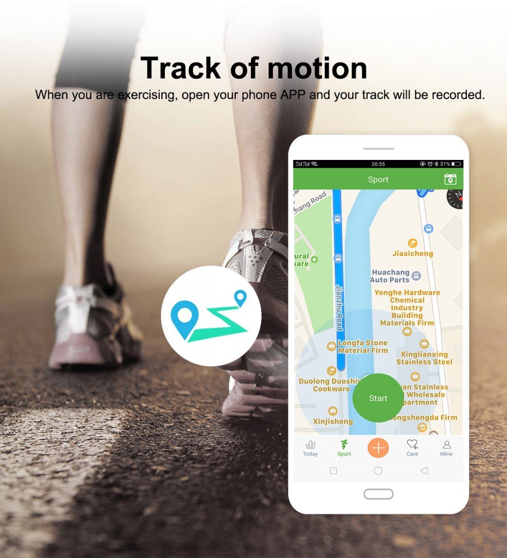 Befez | Waterproof Fitness Tracker Smartwatch Blood Oxygen Monitor