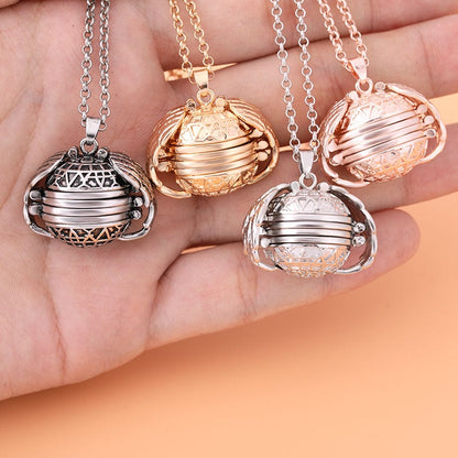 Vintage Wing Shaped Picture Necklace